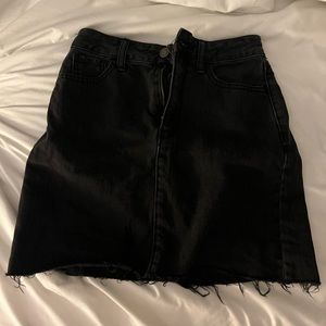 Hollister Black High Rise Jean Skirt
